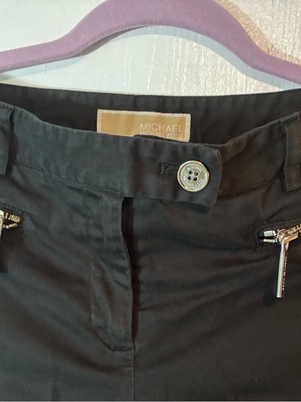 Michael Kors Black Women’s Zip-Pocket Pants
